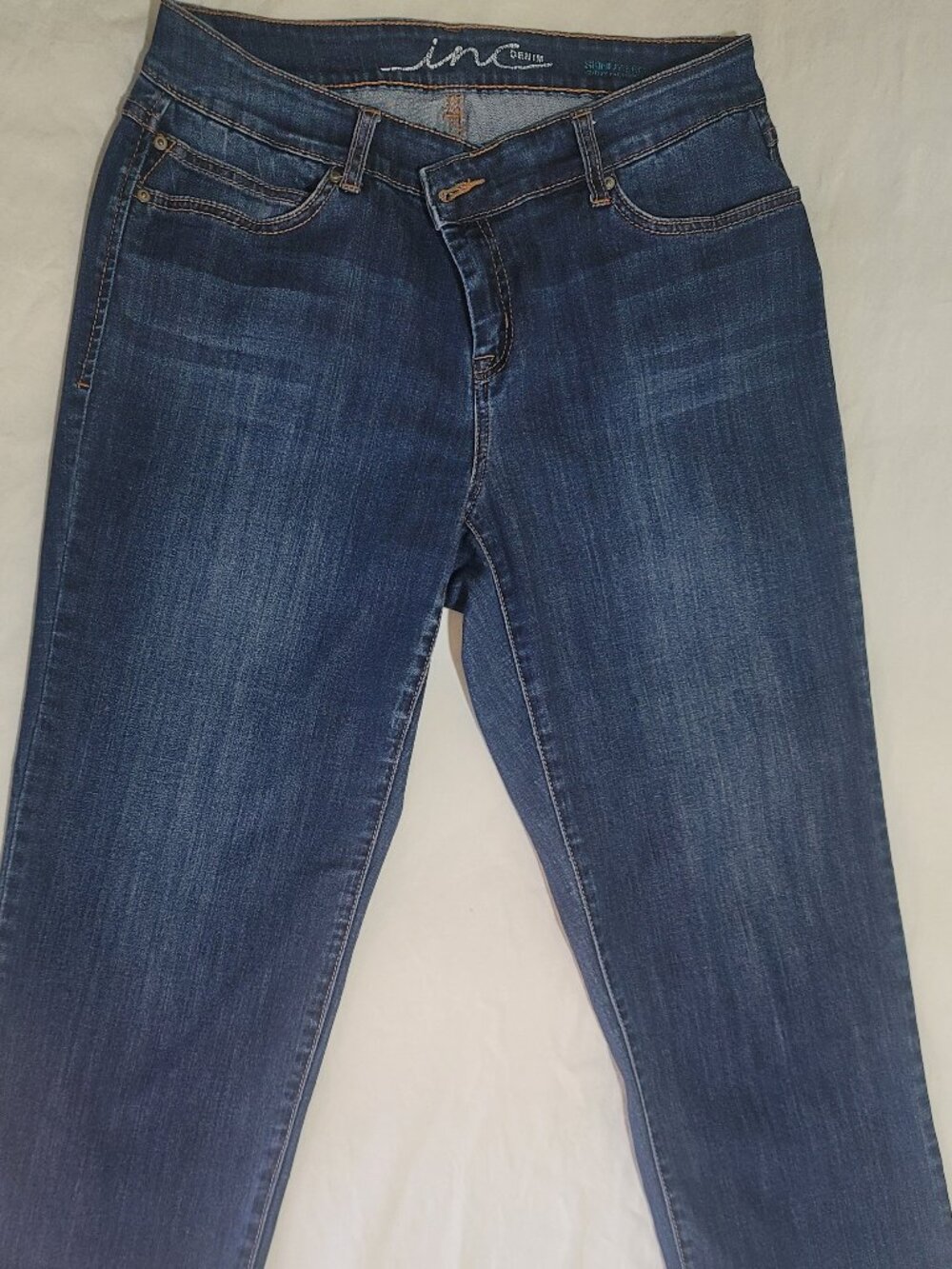 INC Skinny Capri, Size 10, Curvy Fit, Indigo Blue